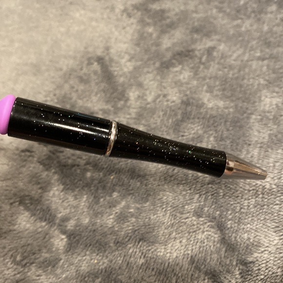 Purple game controller Black Glitter Beaded Pen Writing Stationary - Picture 3 of 3